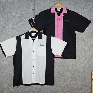 Pair‎ Cruisin USA Bowling Shirts Bride (S) & Groom (L) Kingpins & Queenpins